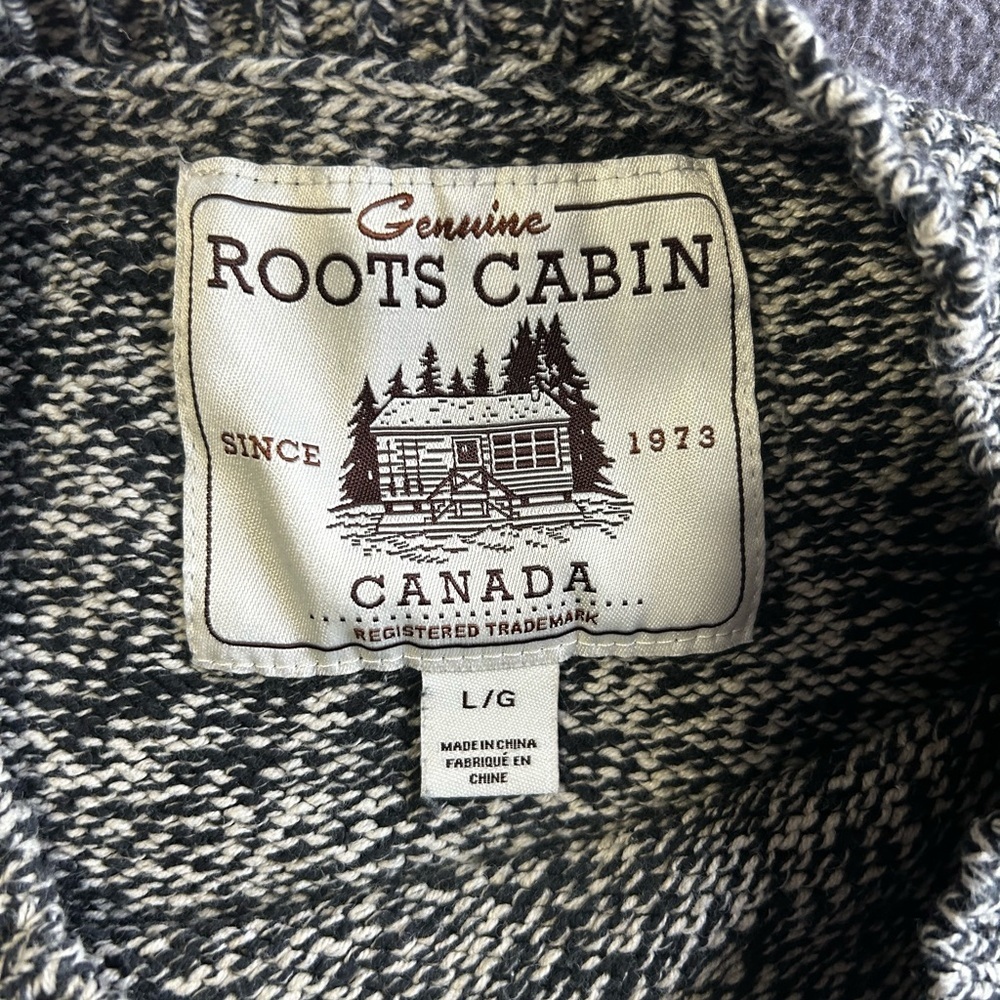 Roots Cabin Crew Neck Sweater Boxy Iconic Canada Large - Picture 3 of 7